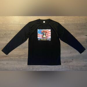Armored sportswear size large black long sleeve pullover shirt Let Freedom Ring